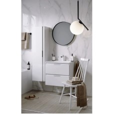 Комплект мебели белый глянец 60,8 см Aqwella 5 Stars Accent ACC0106W + Mal.06.04.D + RM0206BLK