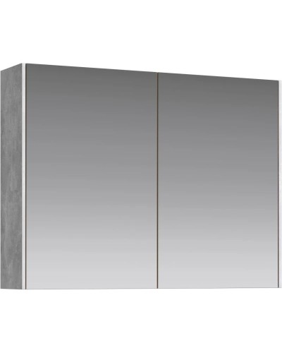 Комплект мебели бетон светлый/ белый глянец 80 см Aqwella 5 Stars Mobi MOB0108BS + MOB0708W + 641945 + MOB0408 + MOB0717BS