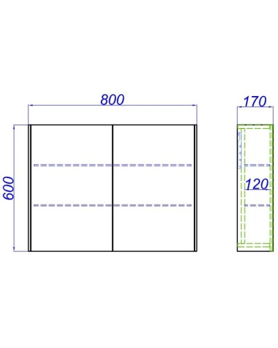 Комплект мебели бетон светлый/ белый глянец 80 см Aqwella 5 Stars Mobi MOB0108BS + MOB0708W + 641945 + MOB0408 + MOB0717BS