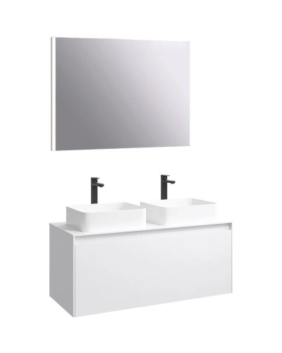 Комплект мебели белый глянец 120 см Aqwella 5 Stars Mobi MOB0112W + MOB0712W + 641945 + 641945 + SM0210