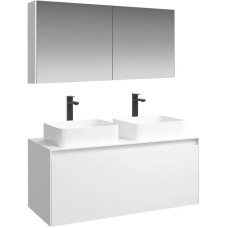 Комплект мебели белый глянец 120 см Aqwella 5 Stars Mobi MOB0112W + MOB0712W + 641945 + 641945 + MOB0412 + MOB0717W