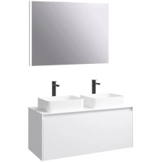 Комплект мебели белый глянец 120 см Aqwella 5 Stars Mobi MOB0112W + MOB0712W + 4640021064269 + 4640021064269 + SM0210