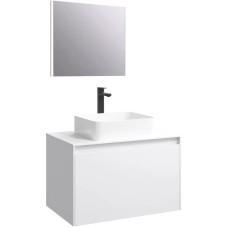 Комплект мебели белый глянец 80 см Aqwella 5 Stars Mobi MOB0108W + MOB0708W + 641945 + SM0208