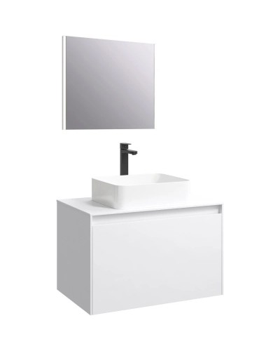 Комплект мебели белый глянец 80 см Aqwella 5 Stars Mobi MOB0108W + MOB0708W + 641945 + SM0208