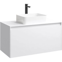 Комплект мебели белый глянец 100 см Aqwella 5 Stars Mobi MOB0110W + MOB0710W + 641945 + MOB0410 + MOB0717W