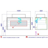 Комплект мебели белый глянец 100 см Aqwella 5 Stars Mobi MOB0110W + MOB0710W + 641945 + MOB0410 + MOB0717W