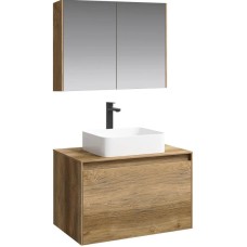 Комплект мебели дуб балтийский 80 см Aqwella 5 Stars Mobi MOB0108DB + MOB0708DB + 641945 + MOB0408 + MOB0717DB