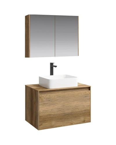 Комплект мебели дуб балтийский 80 см Aqwella 5 Stars Mobi MOB0108DB + MOB0708DB + 4640021064269 + MOB0408 + MOB0717DB