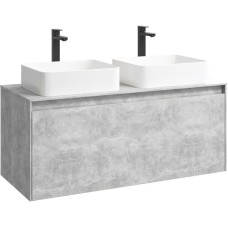 Комплект мебели бетон светлый 120 см Aqwella 5 Stars Mobi MOB0112BS + MOB0712BS + 641945 + 641945 + SM0210