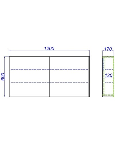 Комплект мебели дуб балтийский/ белый глянец 120 см Aqwella 5 Stars Mobi MOB0112DB + MOB0712W + 641945 + 641945 + MOB0412 + MOB0717DB