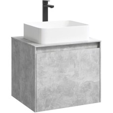 Комплект мебели бетон светлый 61 см Aqwella 5 Stars Mobi MOB0106BS + MOB0706BS + 641945 + MOB0406 + MOB0717BS