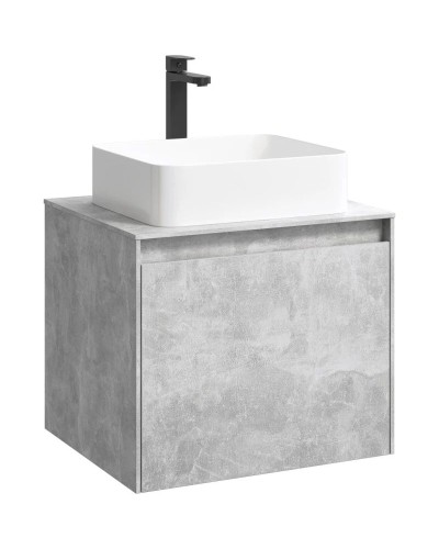 Комплект мебели бетон светлый 61 см Aqwella 5 Stars Mobi MOB0106BS + MOB0706BS + 641945 + MOB0406 + MOB0717BS