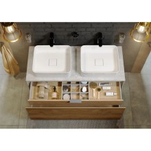 Комплект мебели бетон светлый/ дуб балтийский 120 см Aqwella 5 Stars Mobi MOB0112BS + MOB0712DB + 641945 + 641945 + SM0210