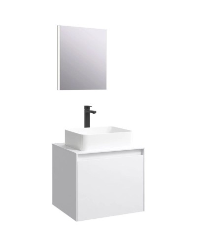 Комплект мебели белый глянец 61 см Aqwella 5 Stars Mobi MOB0106W + MOB0706W + 641945 + SM0206