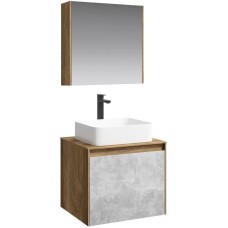 Комплект мебели дуб балтийский/ бетон светлый 61 см Aqwella 5 Stars Mobi MOB0106DB + MOB0706BS + 4640021064269 + MOB0406 + MOB0717DB