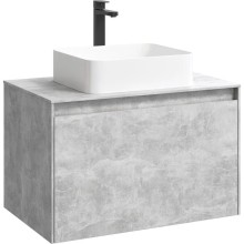 Комплект мебели бетон светлый 80 см Aqwella 5 Stars Mobi MOB0108BS + MOB0708BS + 641945 + MOB0408 + MOB0717BS