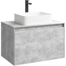 Комплект мебели бетон светлый 80 см Aqwella 5 Stars Mobi MOB0108BS + MOB0708BS + 641945 + MOB0408 + MOB0717BS