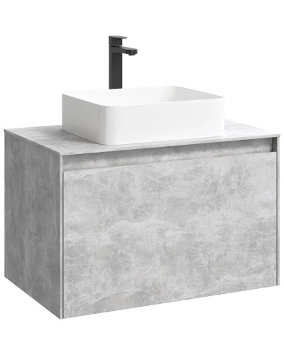 Комплект мебели бетон светлый 80 см Aqwella 5 Stars Mobi MOB0108BS + MOB0708BS + 641945 + MOB0408 + MOB0717BS