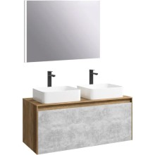 Комплект мебели дуб балтийский/ бетон светлый 120 см Aqwella 5 Stars Mobi MOB0112DB + MOB0712BS + 641945 + 641945 + SM0210