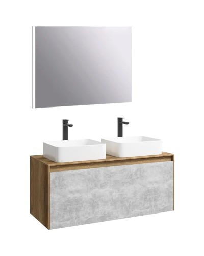 Комплект мебели дуб балтийский/ бетон светлый 120 см Aqwella 5 Stars Mobi MOB0112DB + MOB0712BS + 641945 + 641945 + SM0210