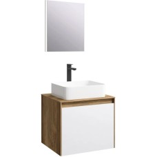 Комплект мебели дуб балтийский/ белый глянец 61 см Aqwella 5 Stars Mobi MOB0106DB + MOB0706W + 4640021064269 + SM0206