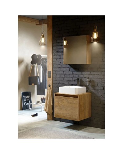 Комплект мебели дуб балтийский 61 см Aqwella 5 Stars Mobi MOB0106DB + MOB0706DB + 641945 + MOB0406 + MOB0717DB