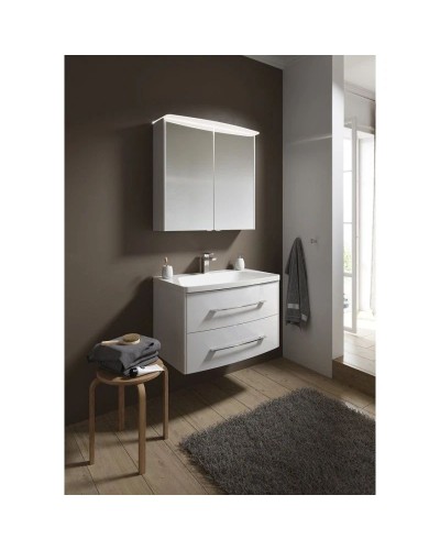 Комплект мебели белый глянец 80 см Aqwella 5 Stars Neringa NER0108 + Ner.08.04.D + NER0408