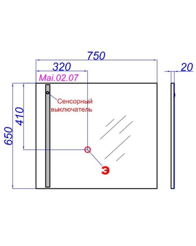 Комплект мебели дуб сонома/белый глянец 97,2 см Aqwella 5 Stars Miami Mai.01.10 + Mal.10.04.D + Mai.02.07