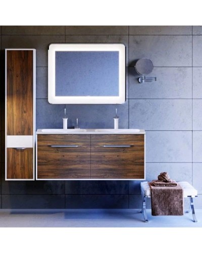 Комплект мебели крафт темный/белый глянец 121,8 см Aqwella 5 Stars Malaga Mal.01.12/CD + Mal.12.04.D + Mal.02.12