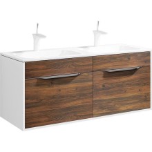 Комплект мебели крафт темный/белый глянец 121,8 см Aqwella 5 Stars Malaga Mal.01.12/CD + Mal.12.04.D + Mal.02.12