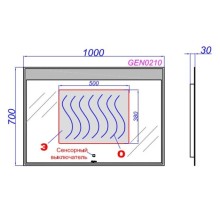 Комплект мебели белый глянец 100 см Aqwella 5 Stars Genesis GEN0110W + Esc.09.04.D + GEN0210