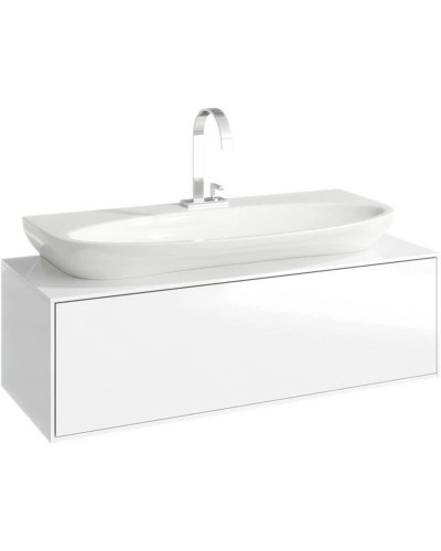 Комплект мебели белый глянец 100 см Aqwella 5 Stars Genesis GEN0110W + Esc.09.04.D + GEN0210