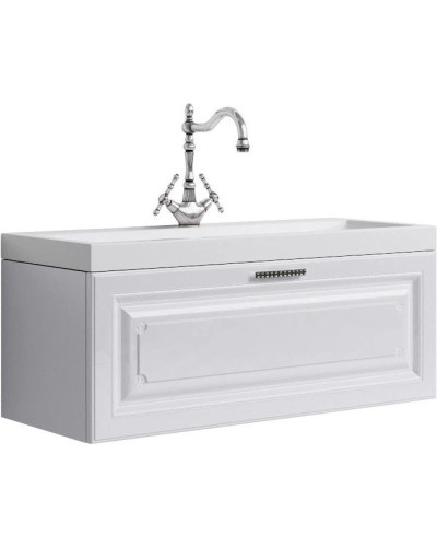 Комплект мебели белый глянец 100 см Aqwella 5 Stars Empire Emp.01.10/W + Inf.10.04.D + Emp.02.10/W