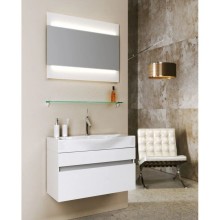 Комплект мебели белый глянец 80 см Aqwella 5 Stars Bergamo Ber.01.08/W + Ber.08.04.D + Ber.02.08