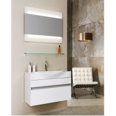 Комплект мебели белый глянец 80 см Aqwella 5 Stars Bergamo Ber.01.08/W + Ber.08.04.D + Ber.02.08