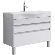 Комплект мебели белый глянец 100 см Aqwella 5 Stars Bergamo Ber.01.10/n/W + Ber.10.04.D + Ber.02.10