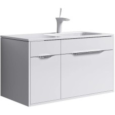 Комплект мебели белый глянец 91,8 см Aqwella 5 Stars Malaga Mal.01.09/R + Mal.09.04.D-R + Mal.02.09