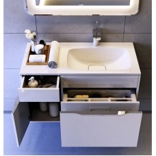 Комплект мебели белый глянец 91,8 см Aqwella 5 Stars Malaga Mal.01.09/R + Mal.09.04.D-R + Mal.02.09