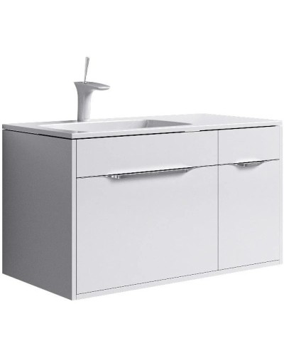 Комплект мебели белый глянец 91,8 см Aqwella 5 Stars Malaga Mal.01.09/L + Mal.09.04.D-L + Mal.02.09