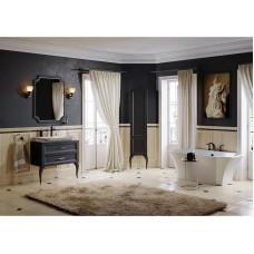 Комплект мебели черный матовый 85 см Aqwella 5 Stars LaDonna LAD0108BLK + LAD.07.04.D + LAD0207BLK