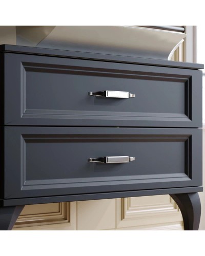 Комплект мебели черный матовый 85 см Aqwella 5 Stars LaDonna LAD0108BLK + LAD.07.04.D + LAD0207BLK