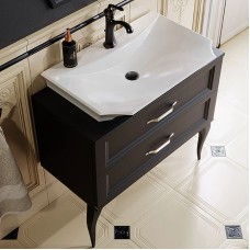 Комплект мебели черный матовый 85 см Aqwella 5 Stars LaDonna LAD0108BLK + LAD.07.04.D + LAD0207BLK