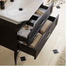 Комплект мебели черный матовый 85 см Aqwella 5 Stars LaDonna LAD0108BLK + LAD.07.04.D + LAD0207BLK