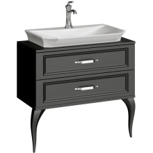 Комплект мебели черный матовый 85 см Aqwella 5 Stars LaDonna LAD0108BLK + LAD.07.04.D + LAD0207BLK