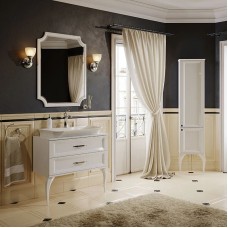 Комплект мебели белый глянец 85 см см Aqwella 5 Stars LaDonna LAD0108W + LAD.07.04.D + LAD0207W