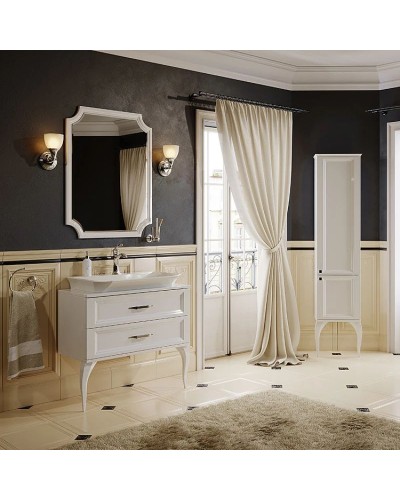 Комплект мебели белый глянец 85 см см Aqwella 5 Stars LaDonna LAD0108W + LAD.07.04.D + LAD0207W