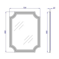 Комплект мебели белый глянец 85 см см Aqwella 5 Stars LaDonna LAD0108W + LAD.07.04.D + LAD0207W