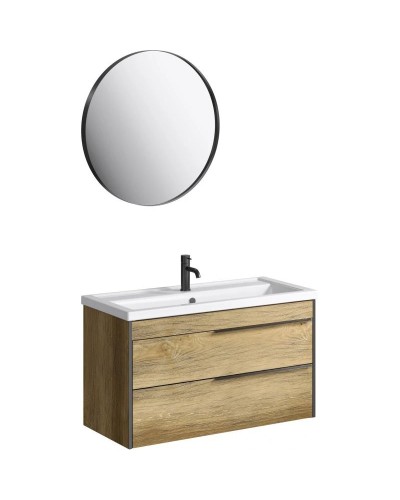 Комплект мебели дуб балтийский 101 см Aqwella 5 Stars Fargo FRG0110DB + 4640021065204 + RM0208BLK