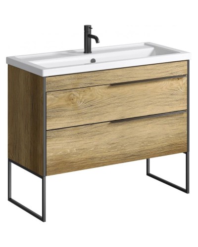 Комплект мебели дуб балтийский 101 см Aqwella 5 Stars Fargo FRG0110DB + 4640021065204 + RM0208BLK