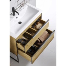 Комплект мебели дуб балтийский 81 см Aqwella 5 Stars Fargo FRG0108DB + 4640021064733 + RM0208BLK